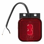 Lampada di segnalazione 12 24V rossa 65 x 65 mm LED con supporto