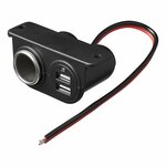 Presa accendisigari da superficie + 2xUSB tipo A 12V 24V