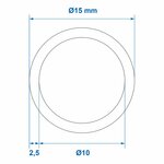 Tubo acqua potabile rosso 2 50M dia 10x15mm