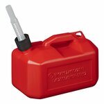 Tanica 5L plastica rossa omologata UN (modello basso)