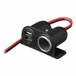 Presa accendisigari da superficie + 2xUSB tipo A 12V 24V