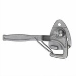 Gancio valvola n. 0 sinistra 140mm con occhiello avvitabile