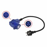 Cavo prolunga 40cm da spina Schuko a controspina CEE angolata + presa Schuko