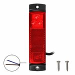 Lampada di segnalazione 12 24V rossa 126x30mm LED