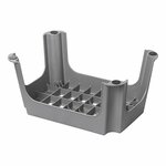 Sgabello in plastica grigia 42 5 x 27 5 x 23 cm