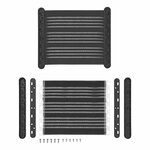 Rete portaoggetti elastica M 26 x 26 5 cm con attacco in plastica