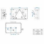 Fanale posteriore 6 funzioni 218x140mm sinistro