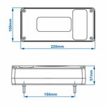 Fanale posteriore 6 funzioni 215x100mm sinistro