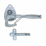 Gancio valvola n. 1 destro 170mm con occhiello avvitabile