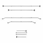 Supporto per telone in metallo  estensibile  140 5-208 cm  per telone per rimorchio