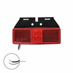 Lampada di segnalazione 12 24V rossa 110x40mm LED con supporto