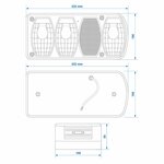 Fanale posteriore 6 funzioni 222x100mm destro