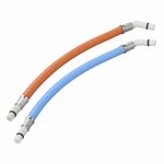 Raccordo flessibile 25 cm rosso + blu 45 occhiello in sacchetto di plastica