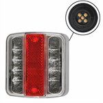 Fanale posteriore 4 funzioni 98x105mm 14LED con EC 5 poli