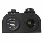 Kit da superficie: presa DIN + porta USB doppia tipo A 2x2100mA