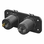 Kit da incasso: presa 12V + caricabatterie rapido USB tipo A+C 2 vie 3A
