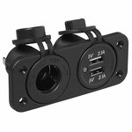 Kit da incasso: presa DIN + porta USB doppia tipo A 2x2100mA