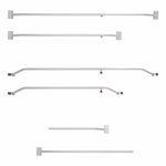 Supporto per telone in alluminio  estensibile  108-146 cm  per telone rimorchio