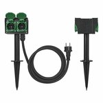 Picchetto da giardino Schuko 4 vie 2M 3x2 5mm²