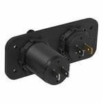 Kit da incasso: voltmetro 6-30V + porta USB doppia tipo A 2x2100mA