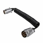 Cavo a spirale 3 5M con 2x spina 7 poli in metallo