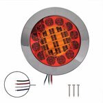 Fanale posteriore 3 funzioni 122mm 24LED cromato