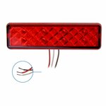 Fanale posteriore 12 24V 2 funzioni 135x38mm LED con supporto nero
