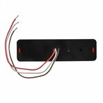 Fanale posteriore 12 24V 2 funzioni 135x38mm LED con supporto nero