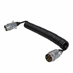 Cavo a spirale 4 5M con 2x spina 7 poli in metallo