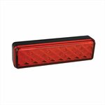 Fanale posteriore 12 24V 2 funzioni 135x38mm LED con supporto nero