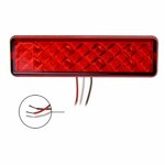 Fanale posteriore 12 24V 2 funzioni 135x38mm LED con supporto nero