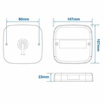 Fanale posteriore 12V 5 funzioni 107x107mm 8LED