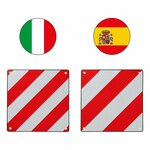 Lavagna in alluminio 50 x 50 cm per Italia Spagna 2 in 1