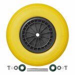 Pneumatico PU con cerchio in plastica 164.00-8 incl. asse 20mm