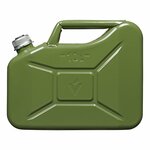 Tanica 10L verde metallo con tappo a vite magnetico omologata UN-TuV GS