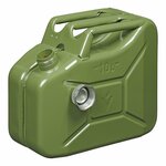 Tanica 10L verde metallo con tappo a vite magnetico omologata UN-TuV GS