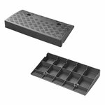 Blocco rampa per bordo rialzato 70mm nero - set da 2 pezzi