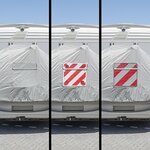 Copertura per bicicletta XL per 2 biciclette con tasca portaoggetti per cartello segnaletico (ripstop)