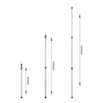 Palo per tenda telescopico 3 pezzi 93-230cm - set da 2 pezzi