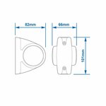 Larghezza luce 12 24V rosso bianco arancione 101x82mm LED