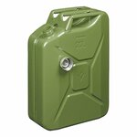 Tanica 20L verde metallo con tappo a vite magnetico omologata UN-TuV GS