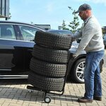 Supporto per ruote mobile con maniglia per 4 ruote
