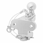 Gancio di traino a sfera argento combinato versione doppia D17.2 S200 omologato E