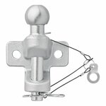 Gancio di traino a sfera argento combinato versione doppia D21 S350 omologato E