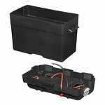 Scatola batteria 35x18x23cm 2x USB - 1x presa 12V - Voltmetro - 2x spina Anderson