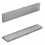 Rampa pieghevole in alluminio per sedia a rotelle 183x73cm 270kg