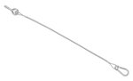 Cavo portellone posteriore 42 cm - 1x M8 e moschettone