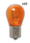 Lampada auto 12V 21W BAU15s arancione x10 pezzo