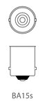 Lampada auto 12V 21W BA15s arancione x 10 pezzi