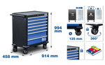 Carrello portautensili XL 7 cassetti con 301 utensili